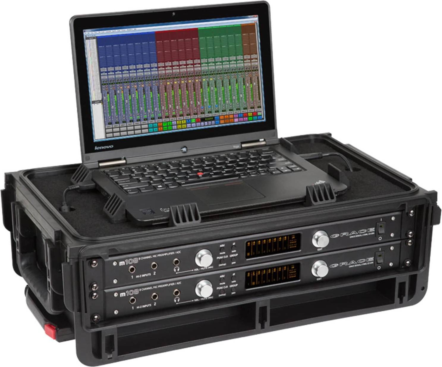 Injection Molded 2U Studio Flyer Rack Case