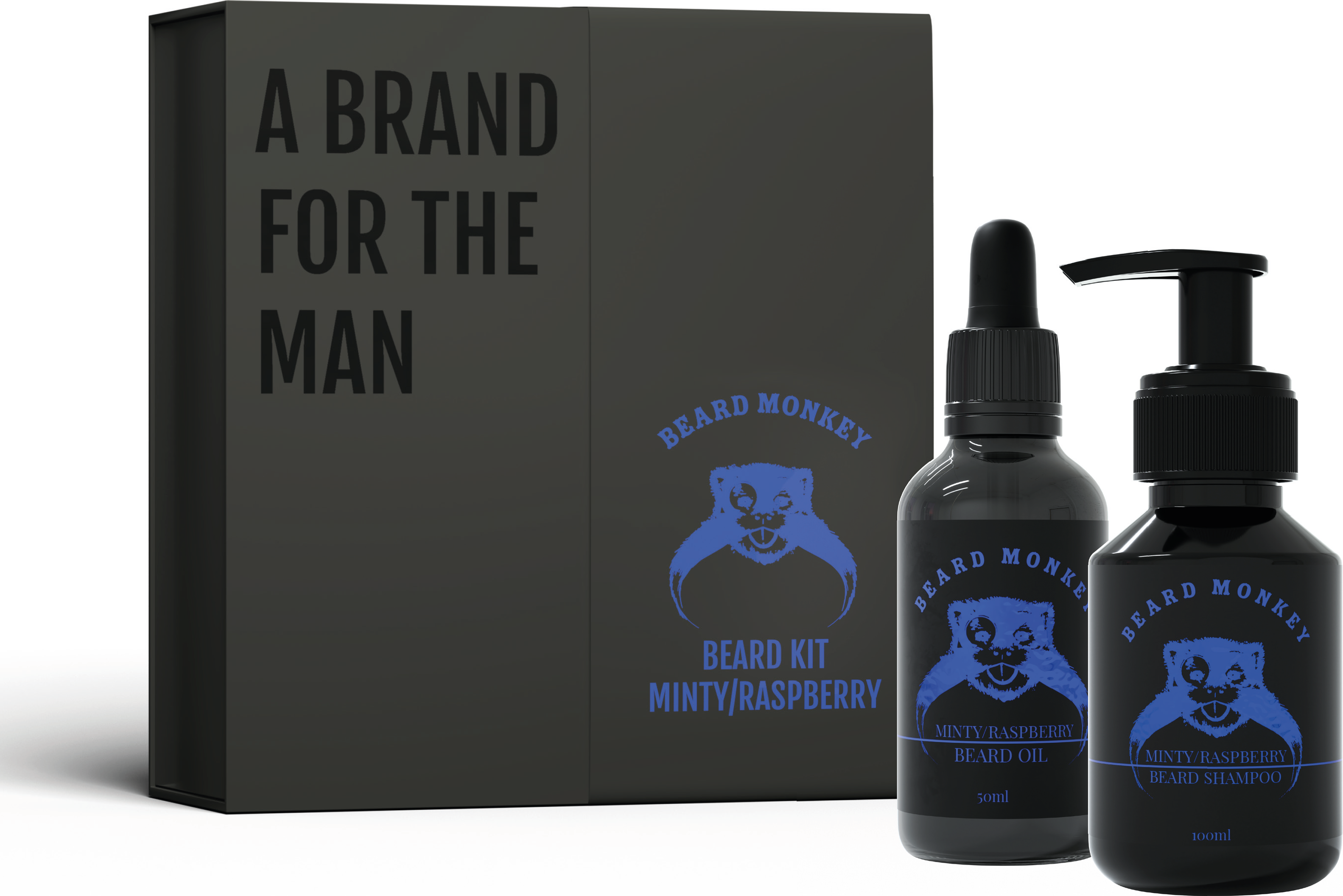 Beard Monkey Minty/Raspberry Care Set