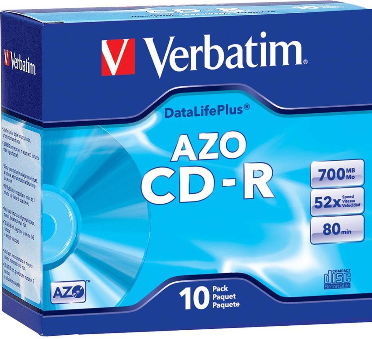 Cd r Verbatim CD-R 700MB 52x 10/Pack