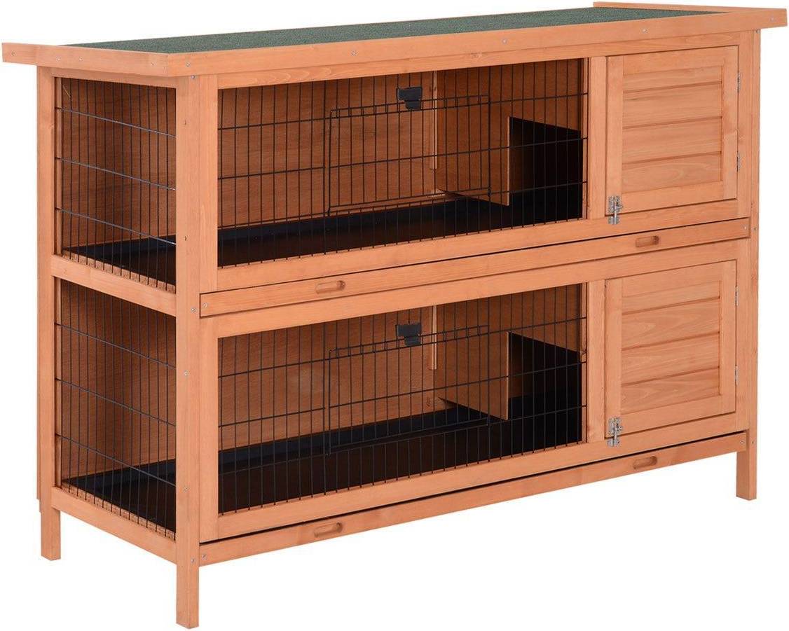 Pawhut Large Outdoor Rabbit Hutch 54 Inch