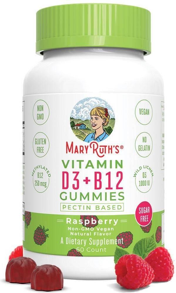 MaryRuth´s D3 B12 Gummies, Raspberry