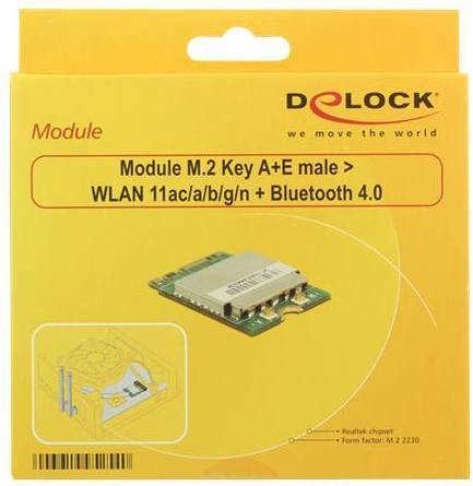 M.2 key e DeLock Module M.2 Key A+E WLAN 11ac Bluetooth 4.0