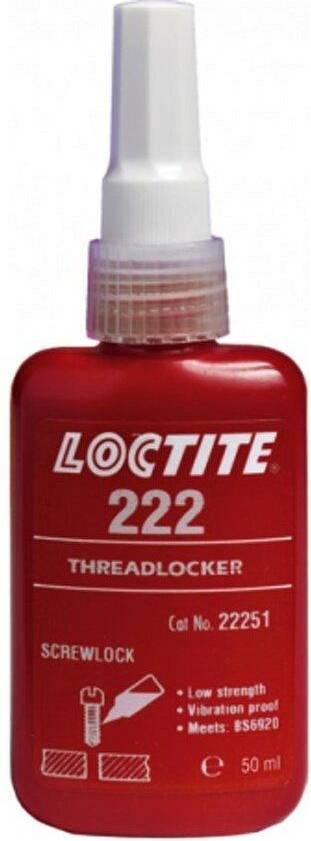 Loctite Threadlocker, Low Strength, 50ml