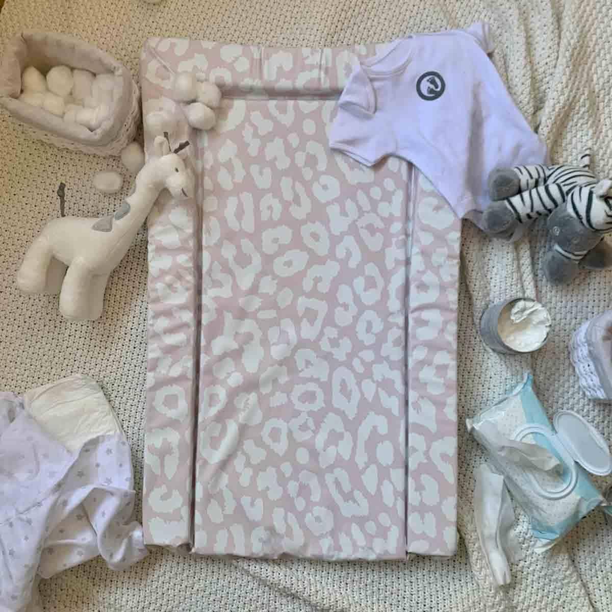 Changing Mat Leopard Print Grey