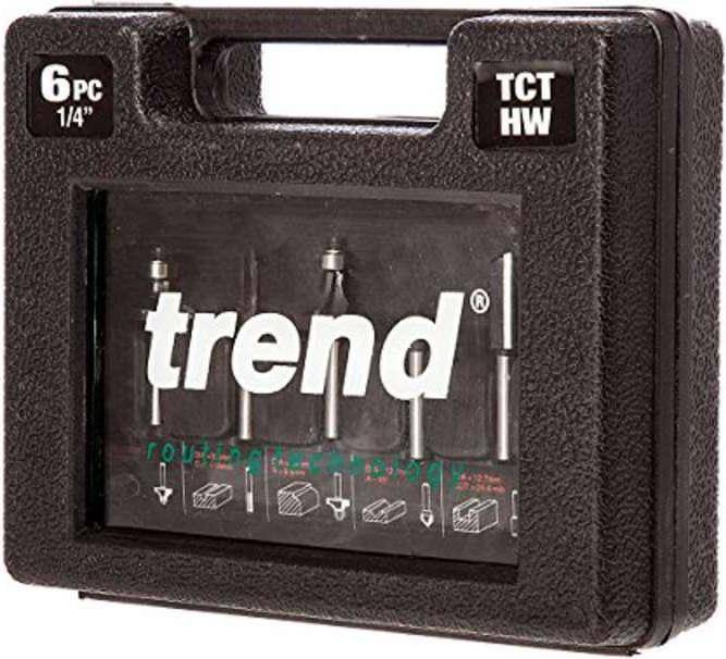 SET/SS11X1/4TC 6 Piece Router Cutter Set 1/4in
