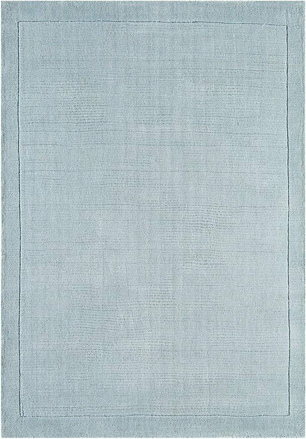 Teal rugs for living room Asiatic York Wool Plain Border Rug