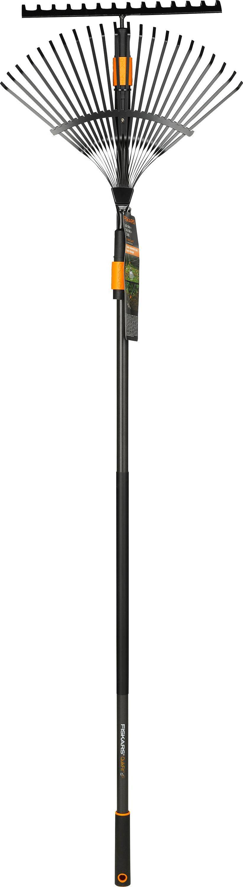 Garden rake Fiskars QuikFit Leaf Rake+Soil Rake+ShaftL SET