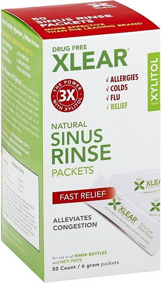 Xlear Natural Sinus Rinse Packets 50