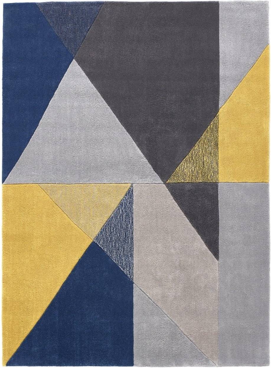 Origins Matters Triangle Geo Rug Grey, Blue, Yellow cm
