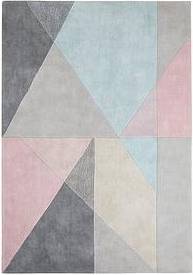 Very Origins Triangle Geo Rug Pink, Grey