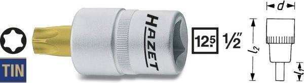 Hazet 1/2'' Torx 40 Tin-coated Socket Bit