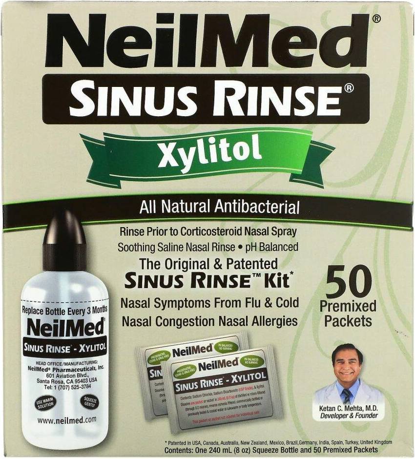 Neilmed sinus rinse NeilMed, Sinus Rinse, Xylitol, Sinus Rinse Kit, 2 Kit 240ml