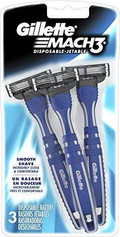 Gillette Mach3 Men’s Disposable Razors 3 Count