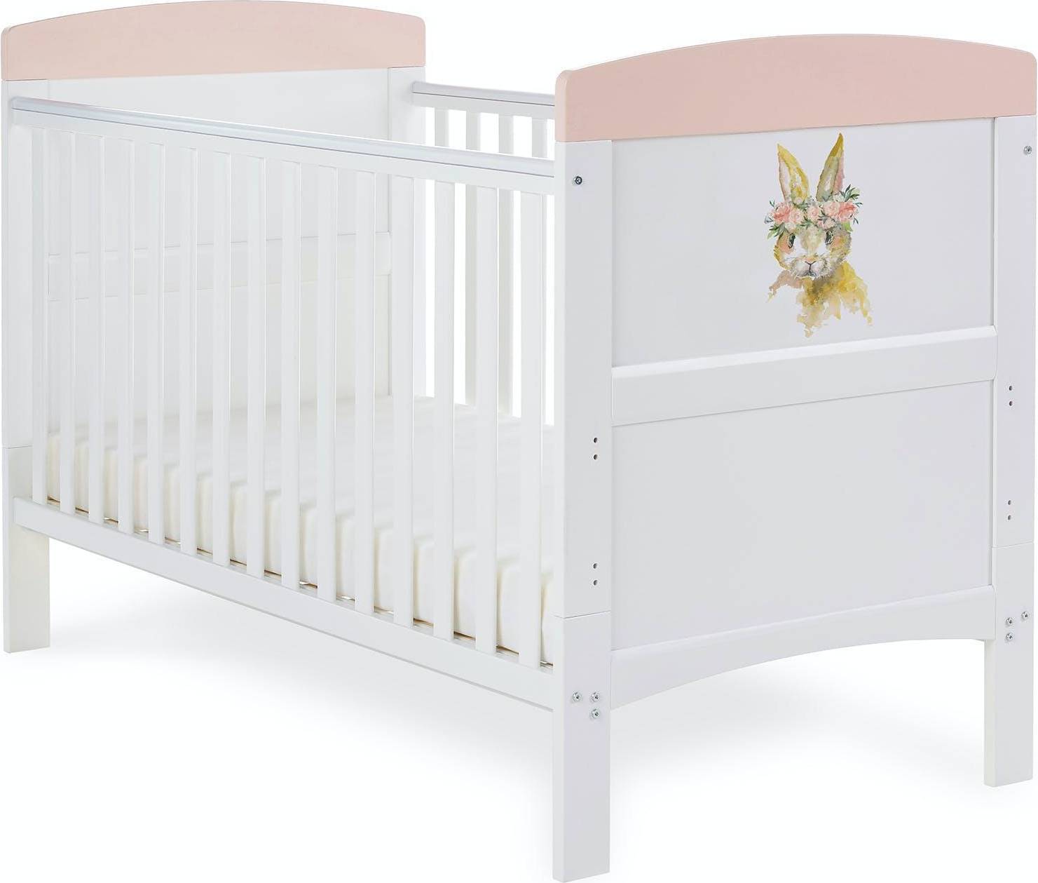 OBaby Grace Inspire Cot Bed Watercolour Rabbit