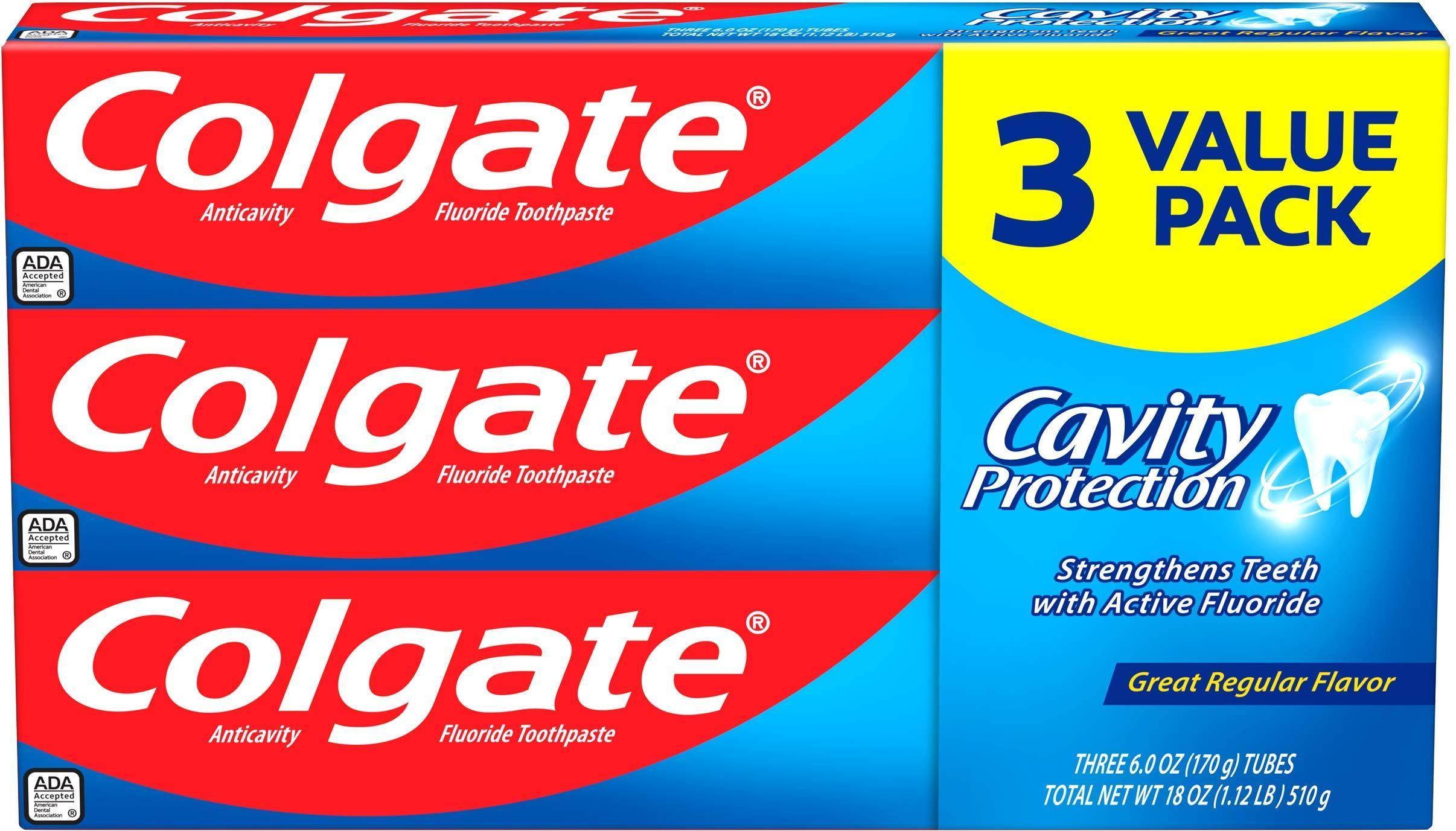 Colgate Cavity Protection Toothpaste with Fluoride Mint 170g 3-pack