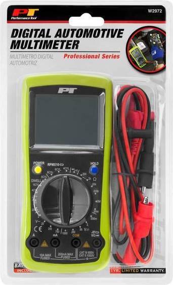 Performance Tool Digital Automotive Multimeter
