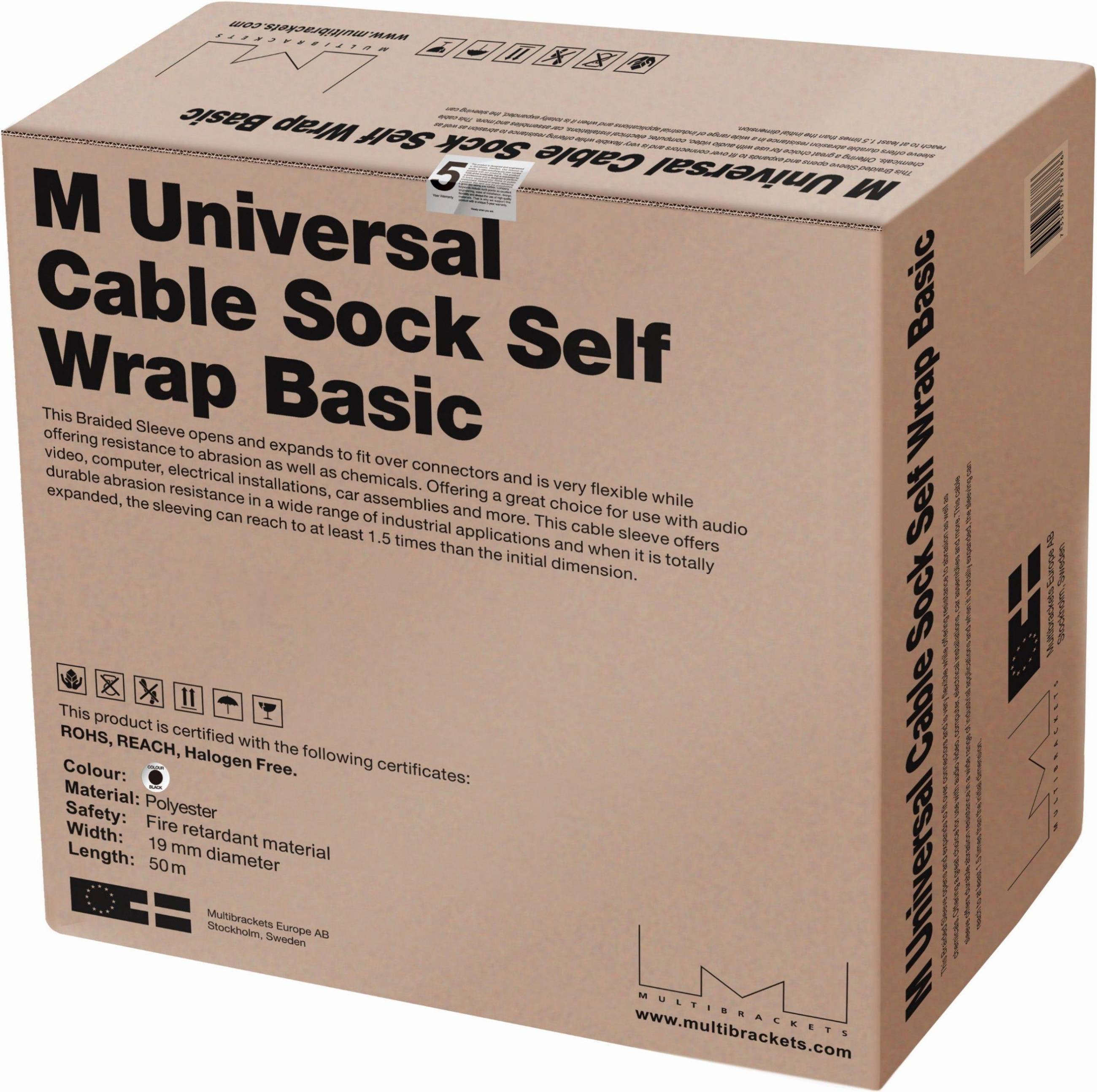 Multibrackets M Universal Cable Sock Self Wrap Basic