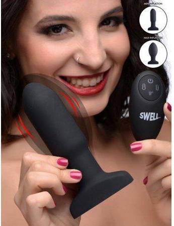 Swell Inflatable Vibrating Silicone Butt Plug