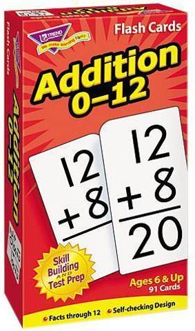 Trend Addition Flash Cards - Red