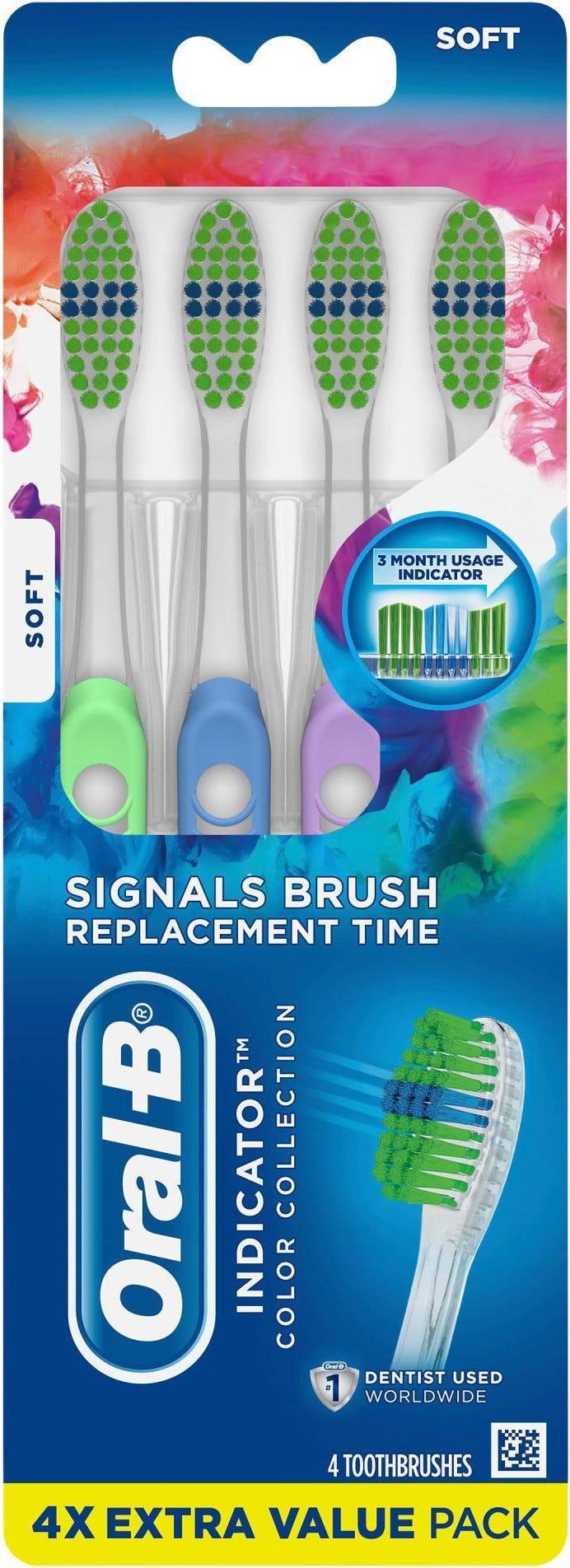 Oral-B Indicator Color Collection Soft 4-pack