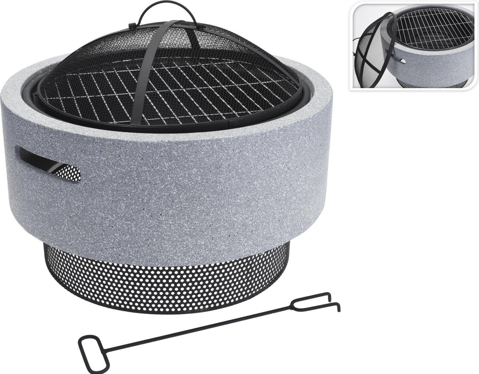 ProGarden Fire Bowl with BBQ Rack Round