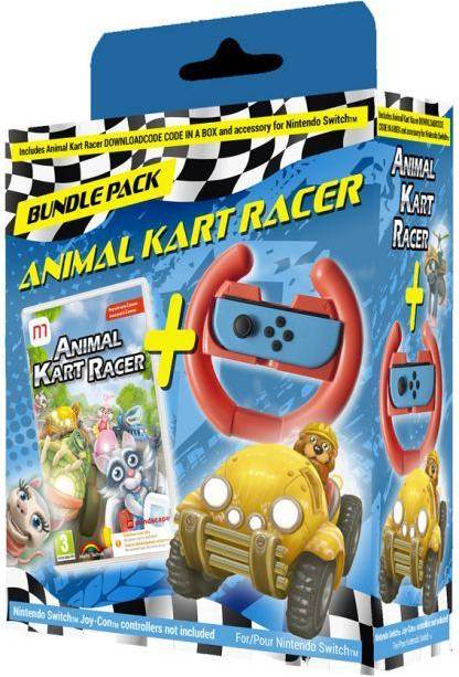 Animal Kart Racer Bundle med Ratt för Nintendo Switch