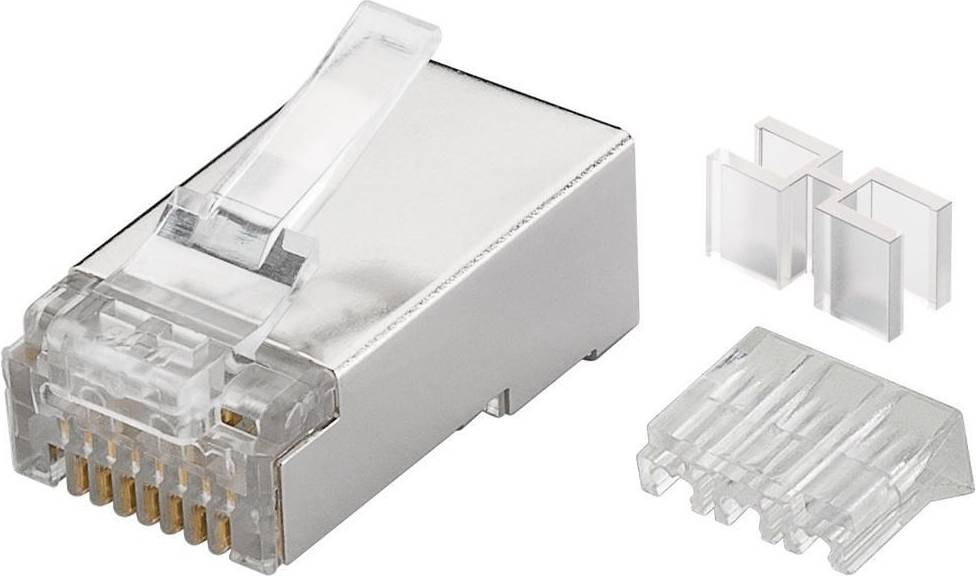 Goobay RJ45 plug CAT 6a STP shielded