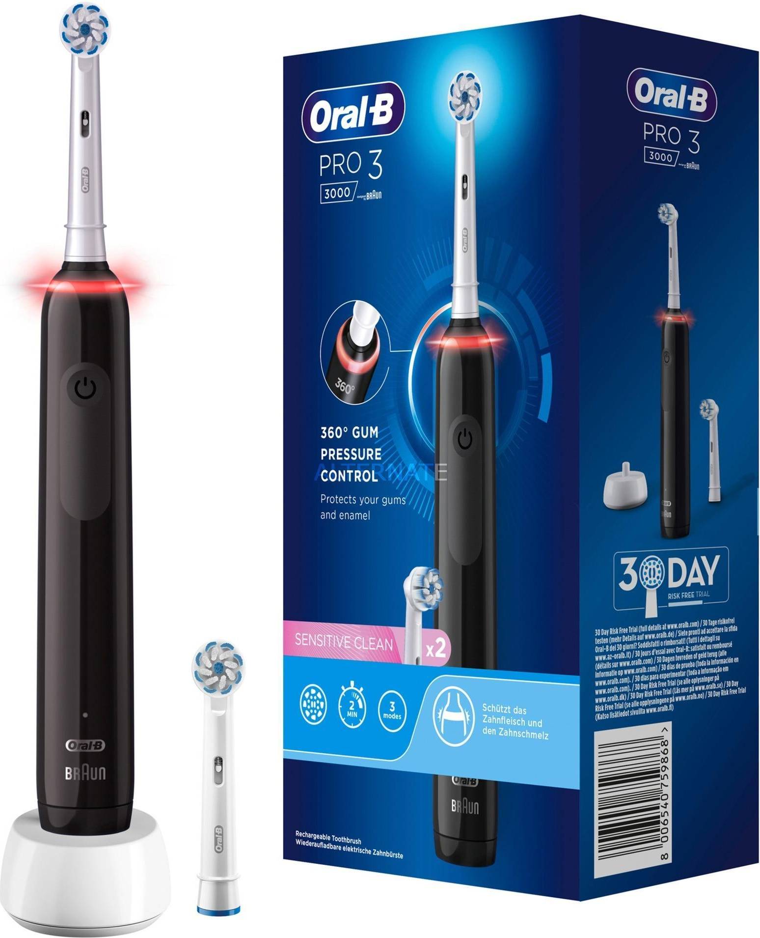 Oral b tandbørste pro 3 Oral-B Pro 3 3000 Sensitive Clean