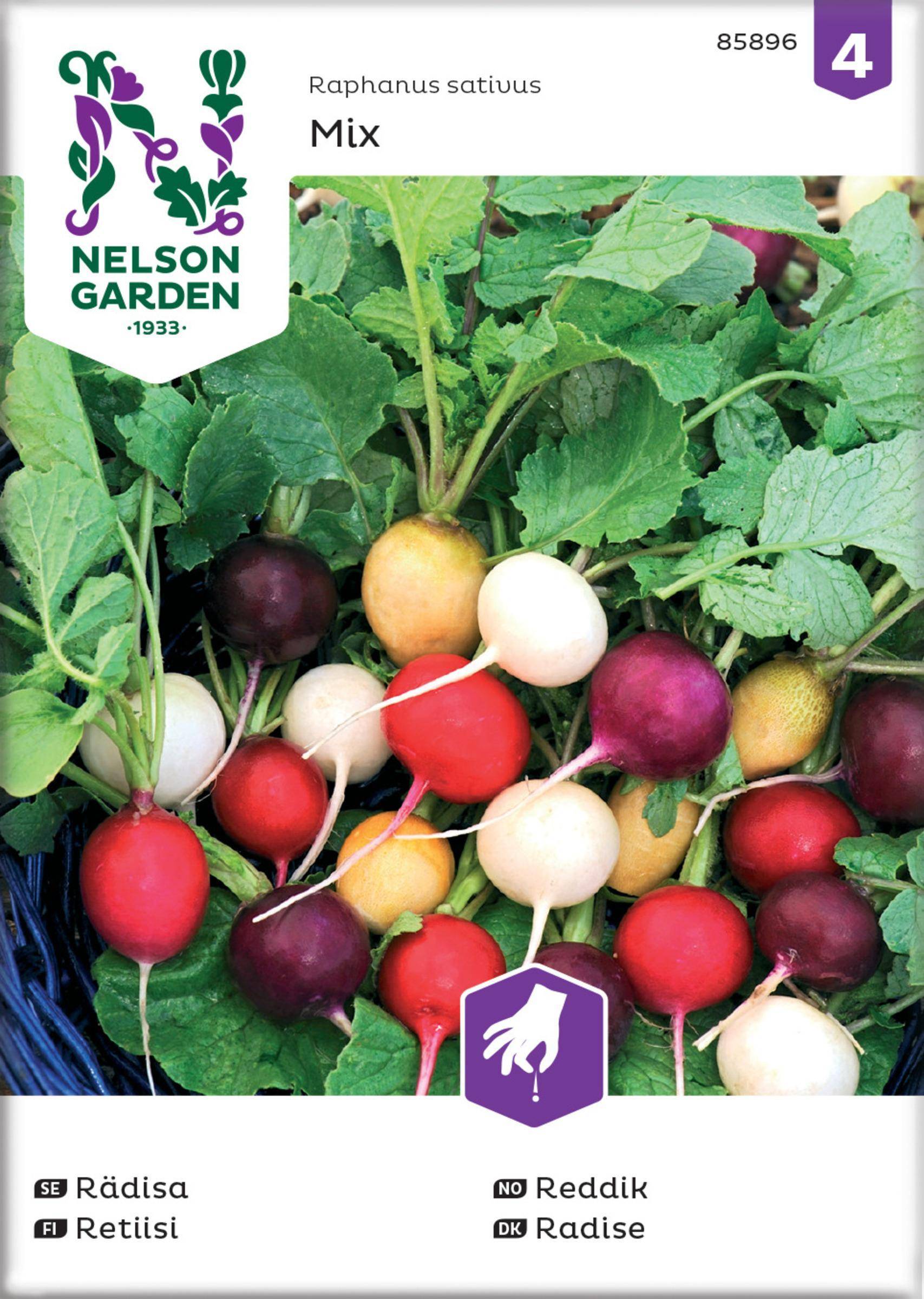 Nelson Garden Rädisa, Mix