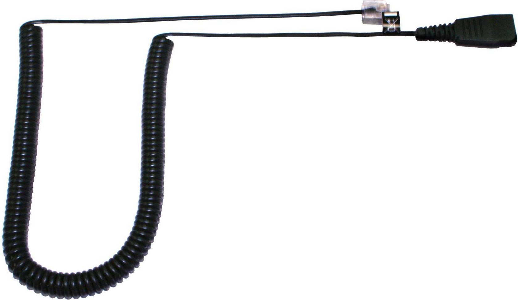 Quick Disconnect to RJ45 Balanced Coiled Bottom Cord