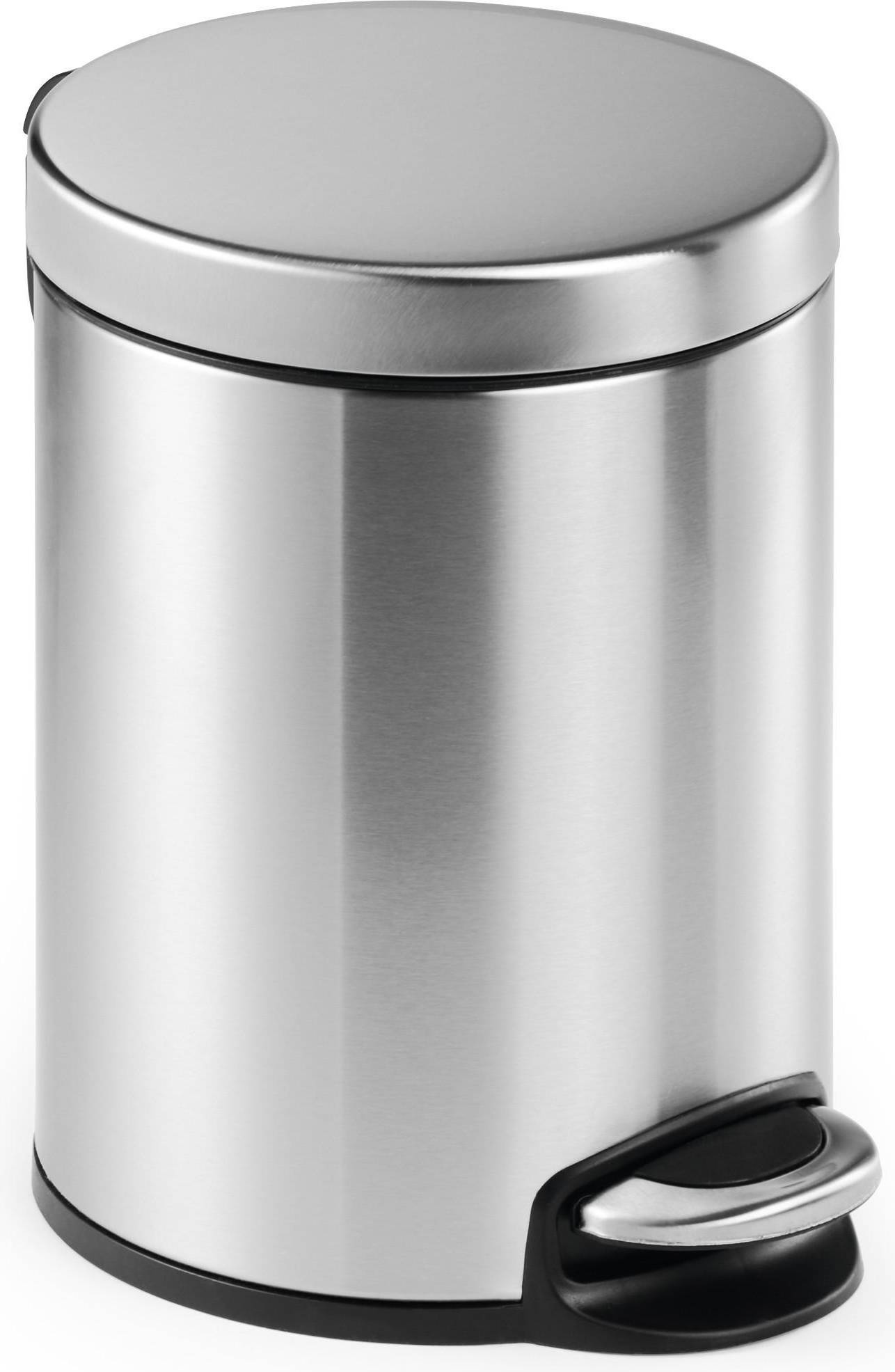 Durable Pedalhink Rund Rostfritt Stål Silver 5L