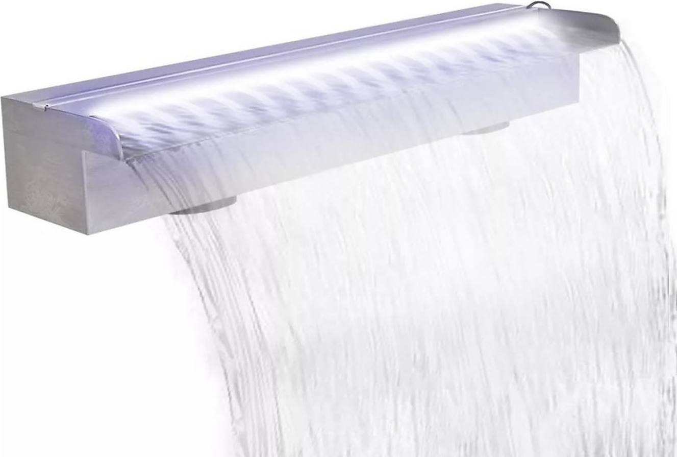 vidaXL Rektangulärt Vattenfall Poolfontän LEDs