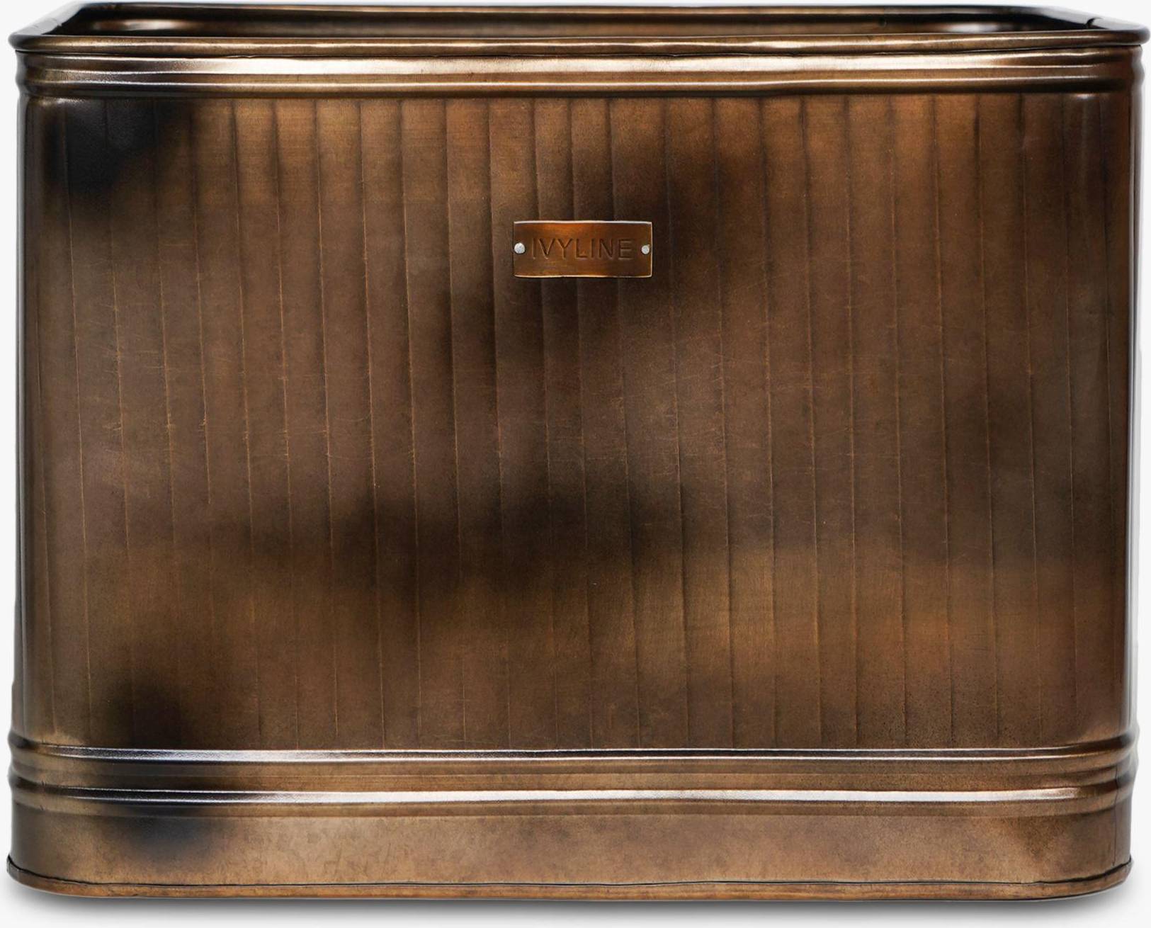 Outdoor Hampton Rectangular Planter Metal Copper