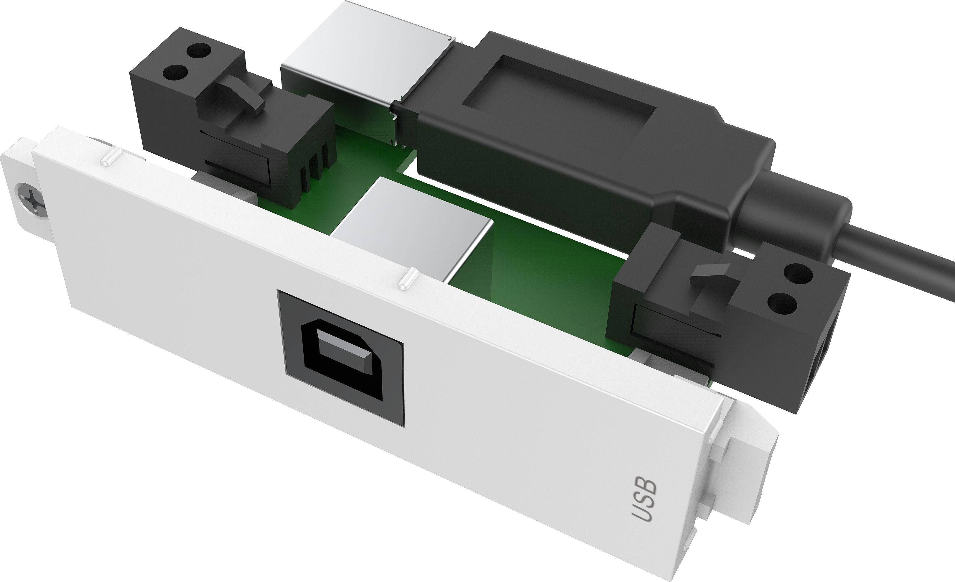 Vision TechConnect 3 USB-b module with active circuit Modulkontaktplatta