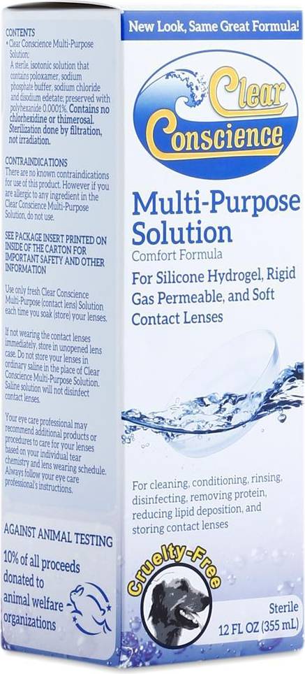 Contact lens solution Clear Conscience Multi-Purpose Solution 355ml