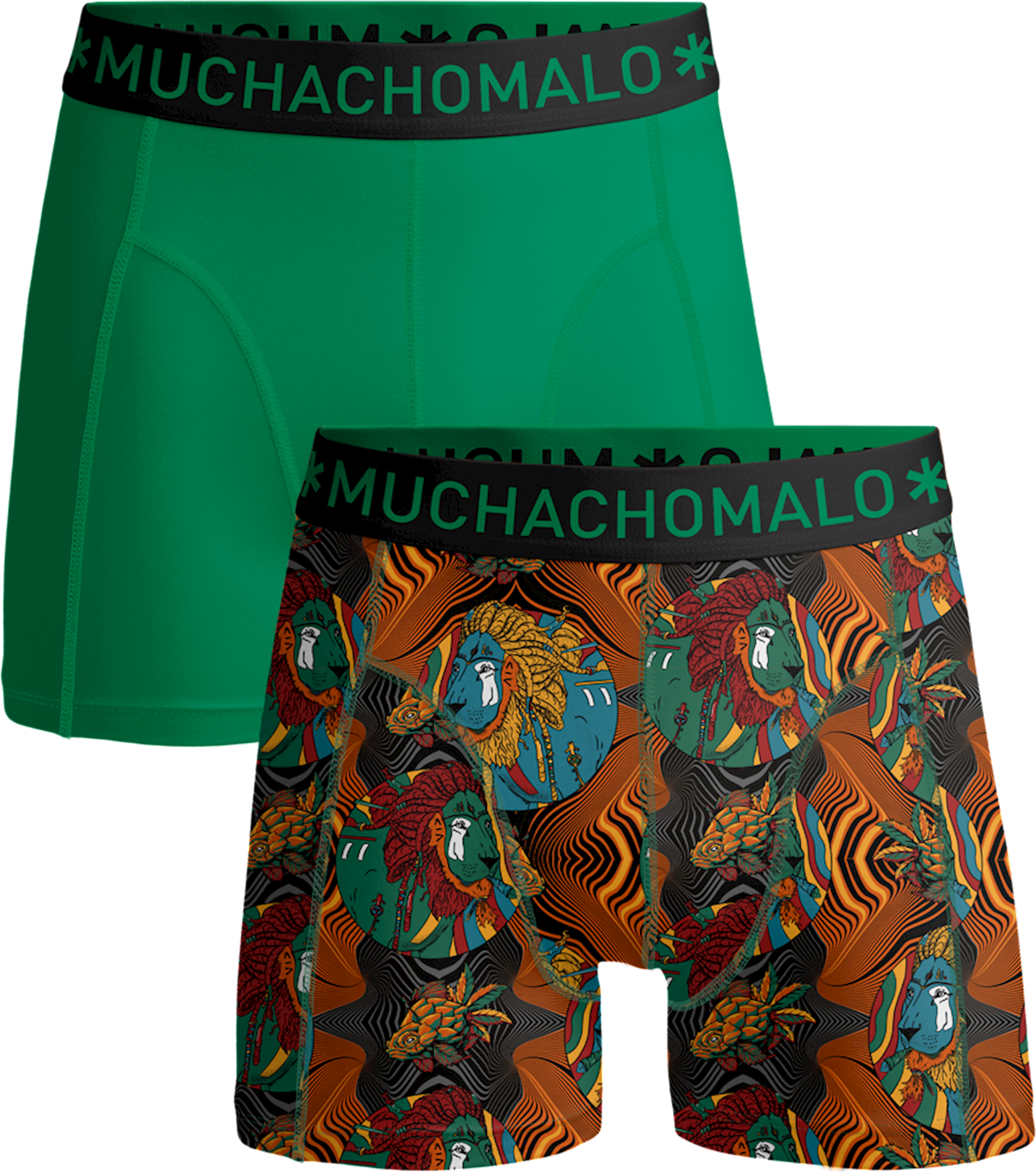 Muchachomalo 2-pack Cotton Stretch Rastafarian Boxer Pattern