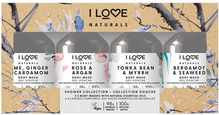 I love... Natural Shower Collection Gift Set for Shower