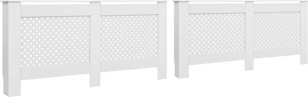 vidaXL Radiator Covers 2 mdf White