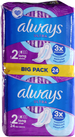 Always Ultra Long With Wings 24 stk.