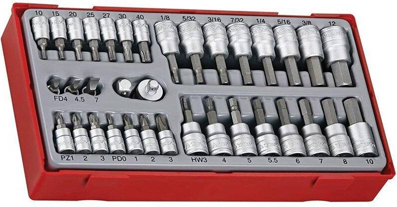 Teng Tools 35pc 1/4' Bit PZ Torx- Control System Tool Kit