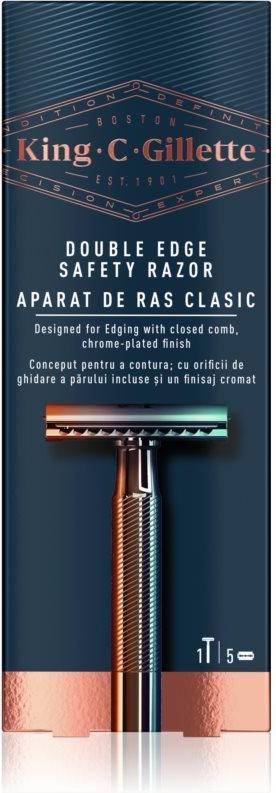 Double edge safety razor Gillette King C. Double Edge Safety Razor 5 Rakblad