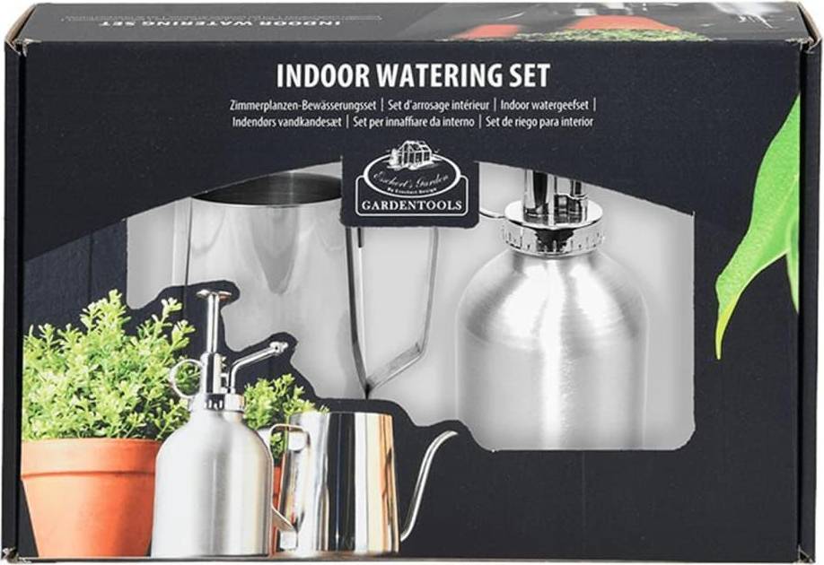 Esschert Design 2 Piece Watering Set Silver