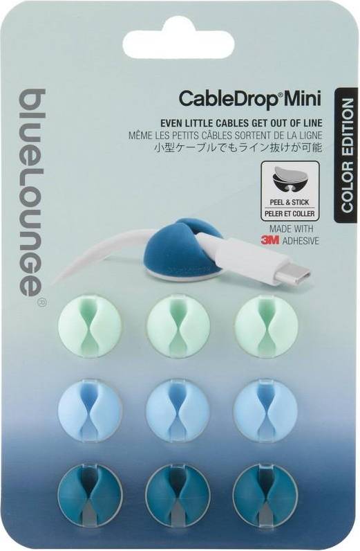 9pk CableDrop Mini Cable Clips Ombre