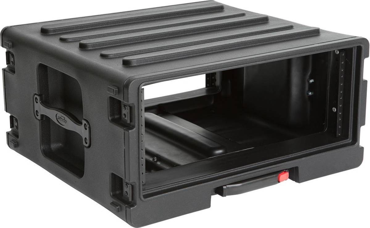 SKB 1SKB-R4UW 4U Rolling Roto Rack 19-inch Flight Case Trolley, 4U