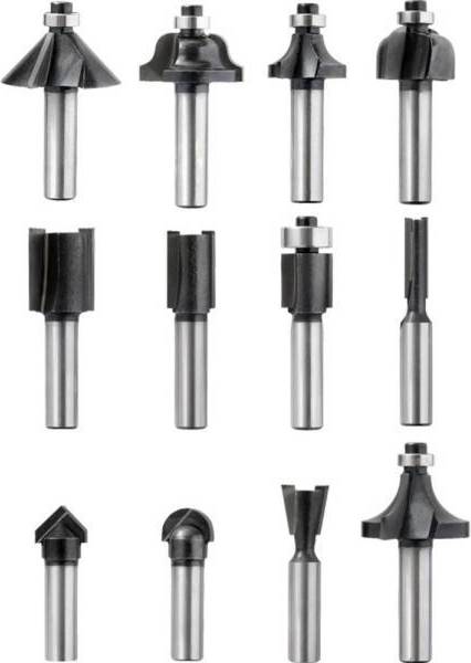 Kwb 12-piece Router Bit Set 8mm Shank