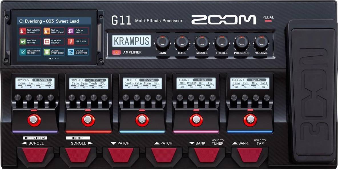 Multi effects pedal Zoom G11 Multi-Effects Processor With Expression Pedal