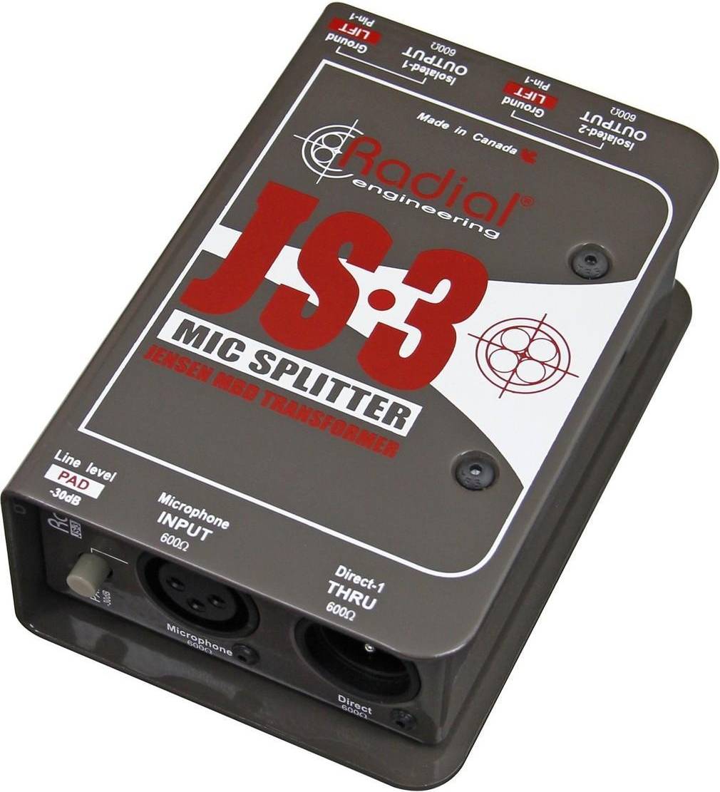 Radial Engineering JS3 Passive Microphone Splitter Direct Box