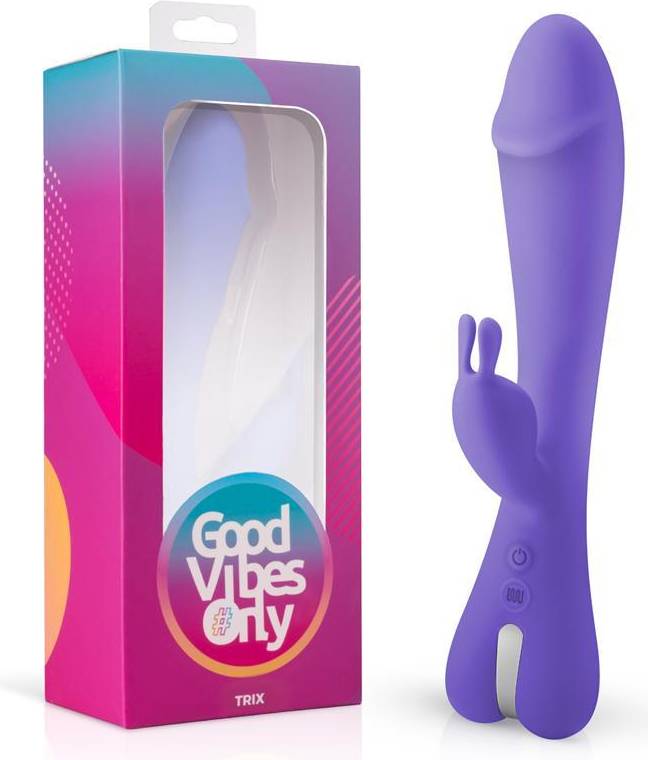 Good Vibes Only Trix Rabbit Vibrator - Purple
