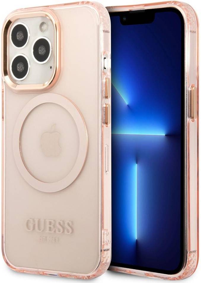 Magsafe iphone 13 pro Guess iPhone 13 Pro Skal Translucent MagSafe Rosa