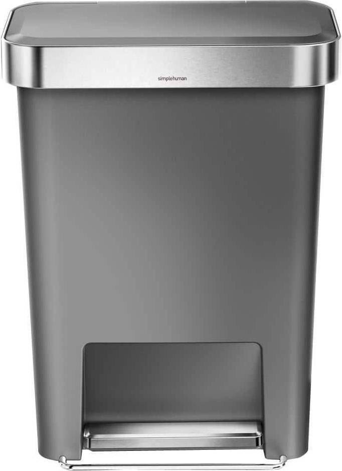 Simplehuman trash can Simplehuman Rectangular Step Trash Can 11.89gal